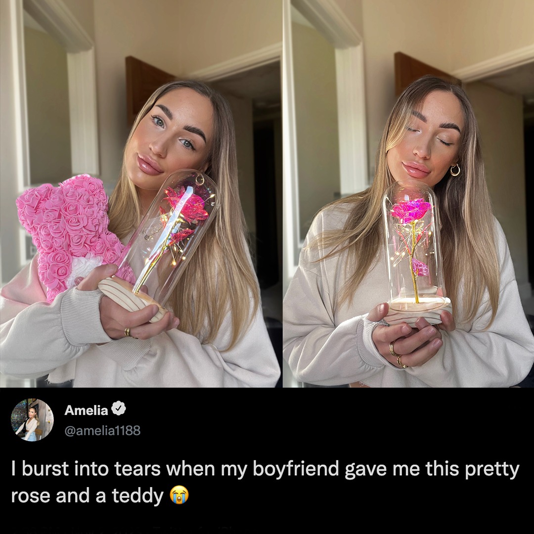 Sparkly Roses Facebook ad: Imagine her reaction.