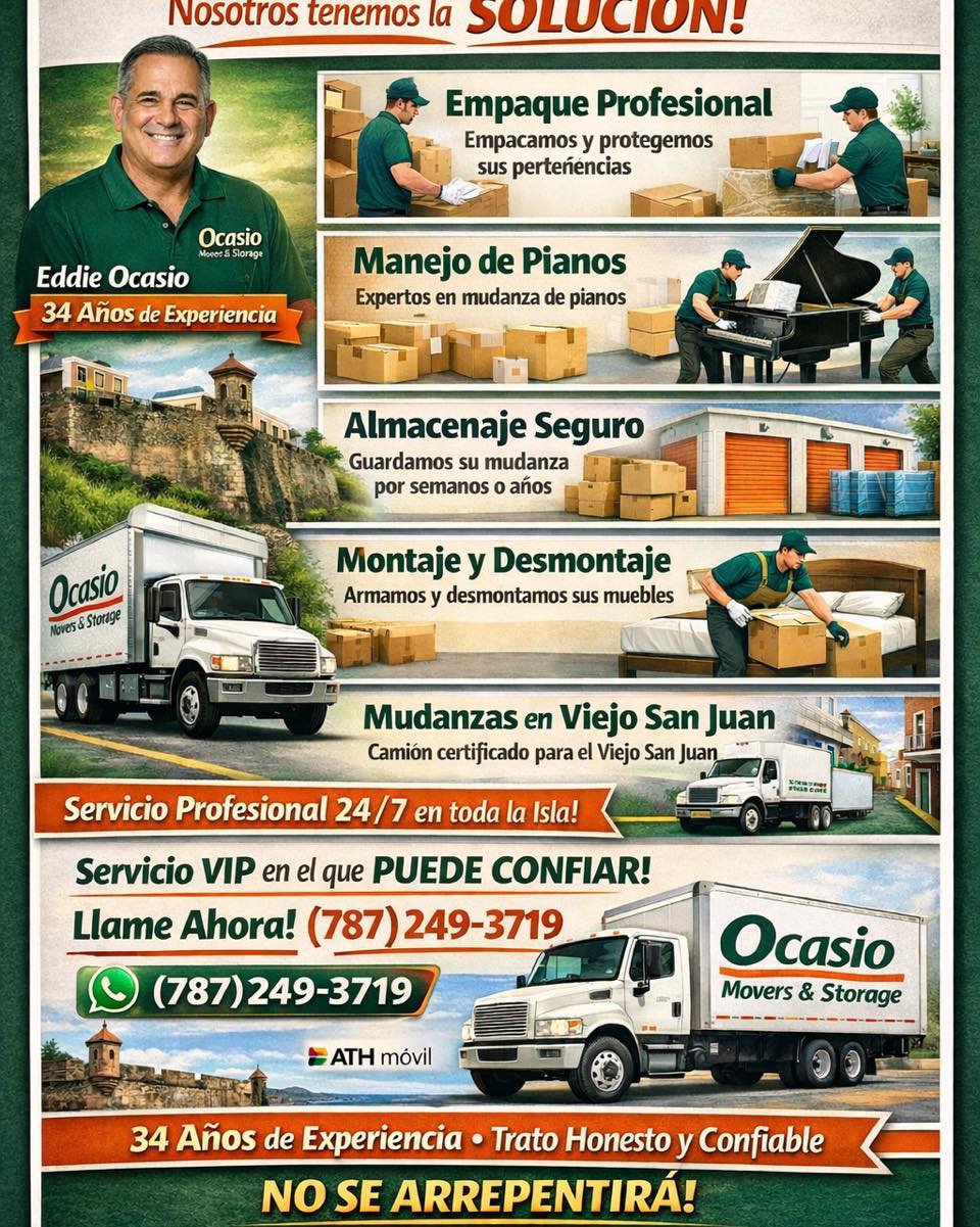 Ocasio Movers and Storage A Mudanza Facebook ad
