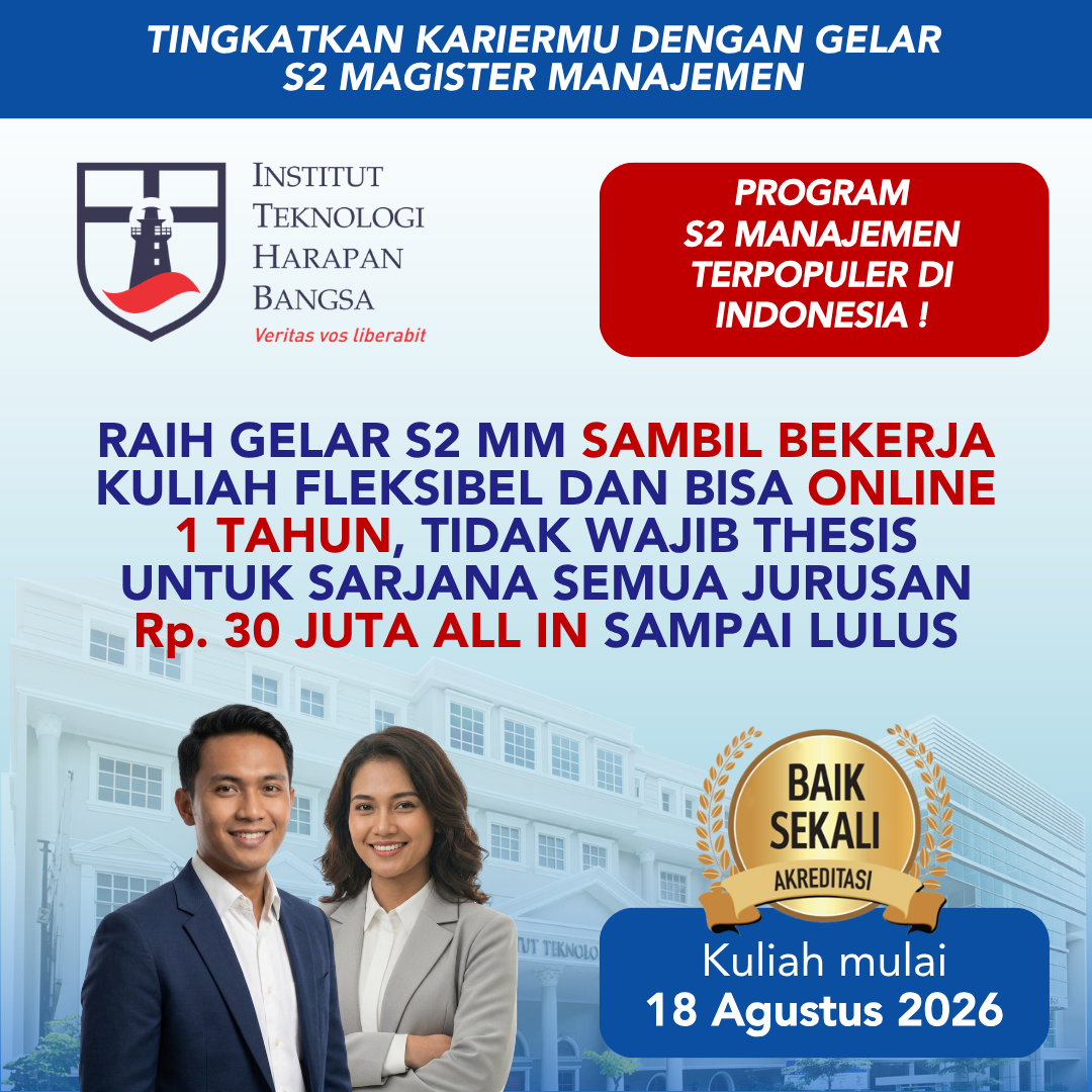 Institut Teknologi Harapan Bangsa - ITHB Facebook ad: Rp30 juta sampai lulus, daftar sebelum 30 April