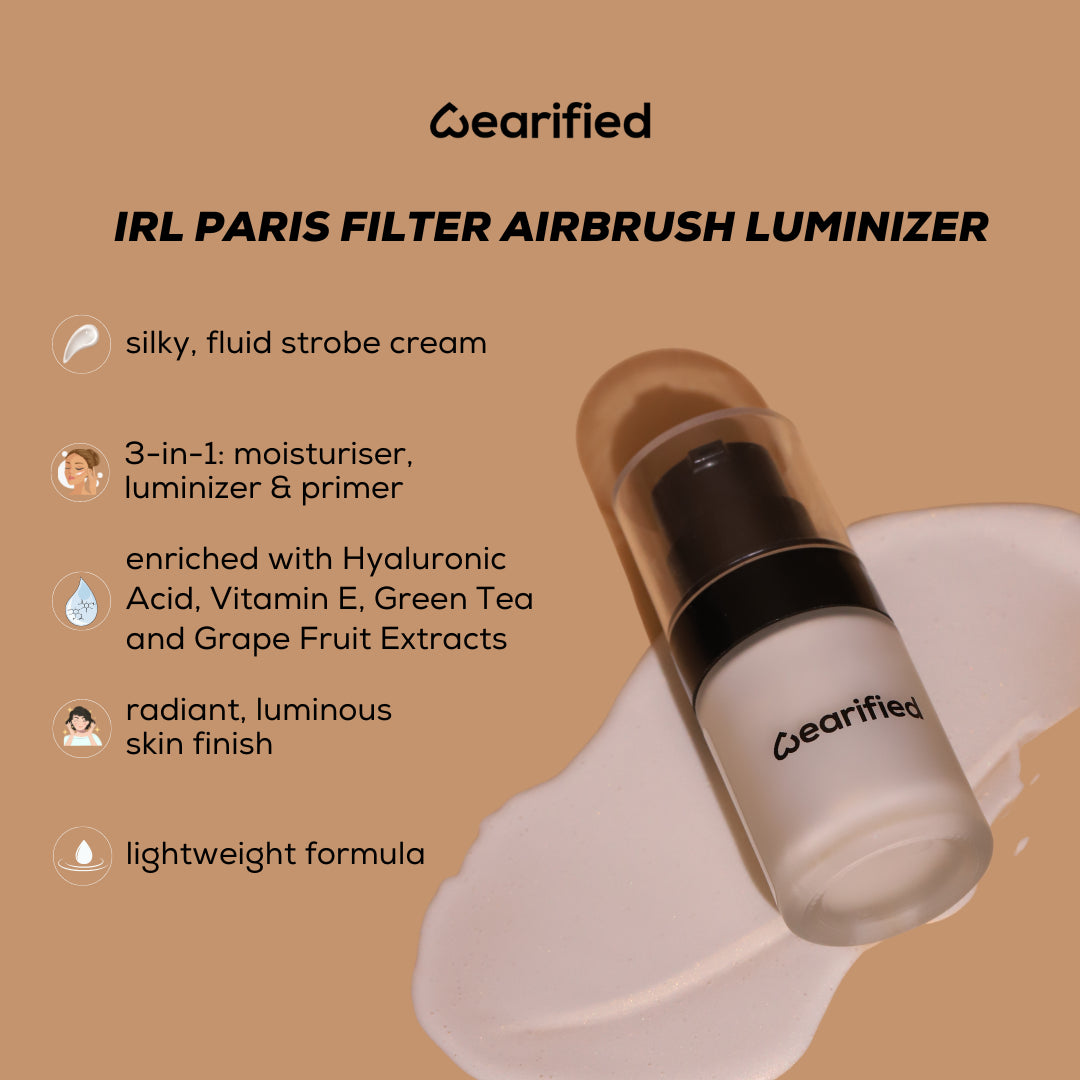 Wearified.in Facebook ad: Blur pores. Control shine.