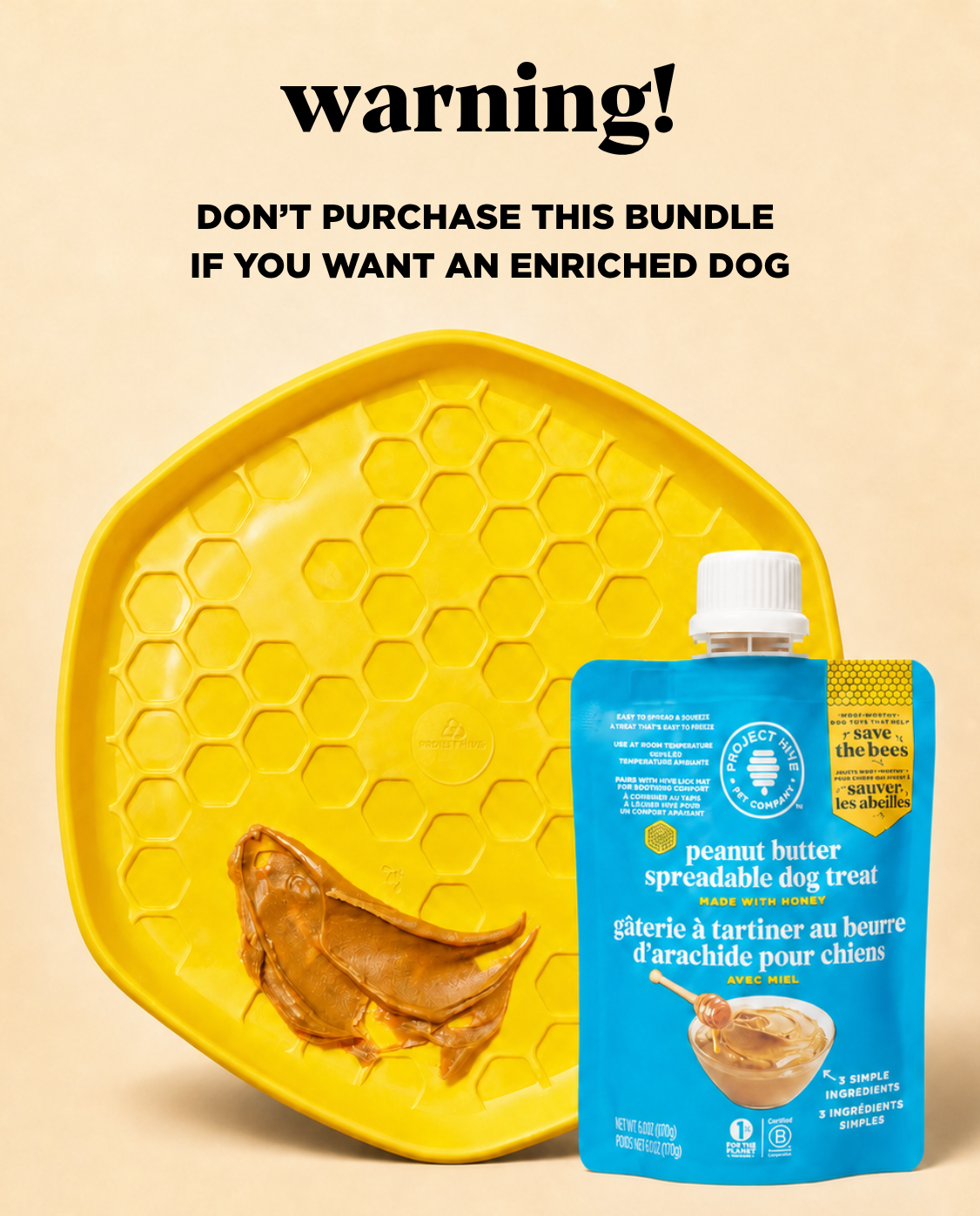 Project Hive Pet Company Facebook ad: One Disc Just Replaced Three Things In Your Dog Bag