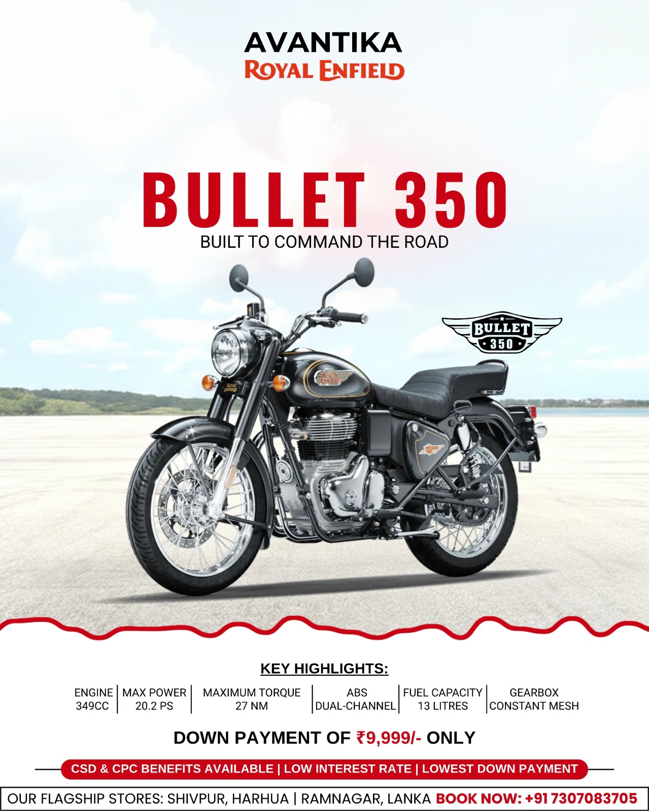 Royal Enfield Avantika Automotors Facebook ad: Command the Road with the Icons of Royal…