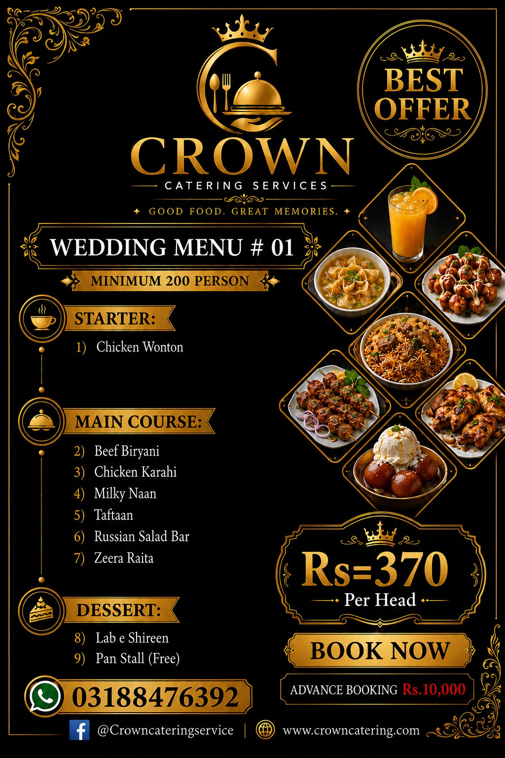 Crown Catering Services  Facebook ad