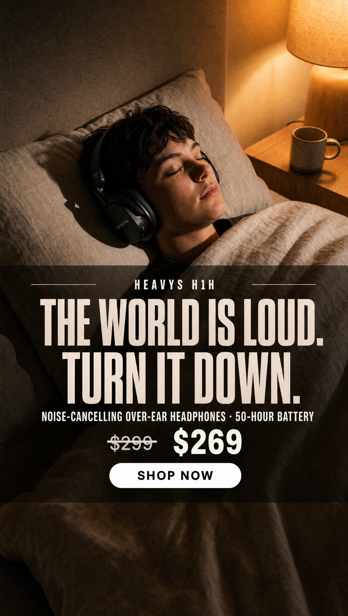 Heavys Facebook ad: Mute the noise. Find your focus.