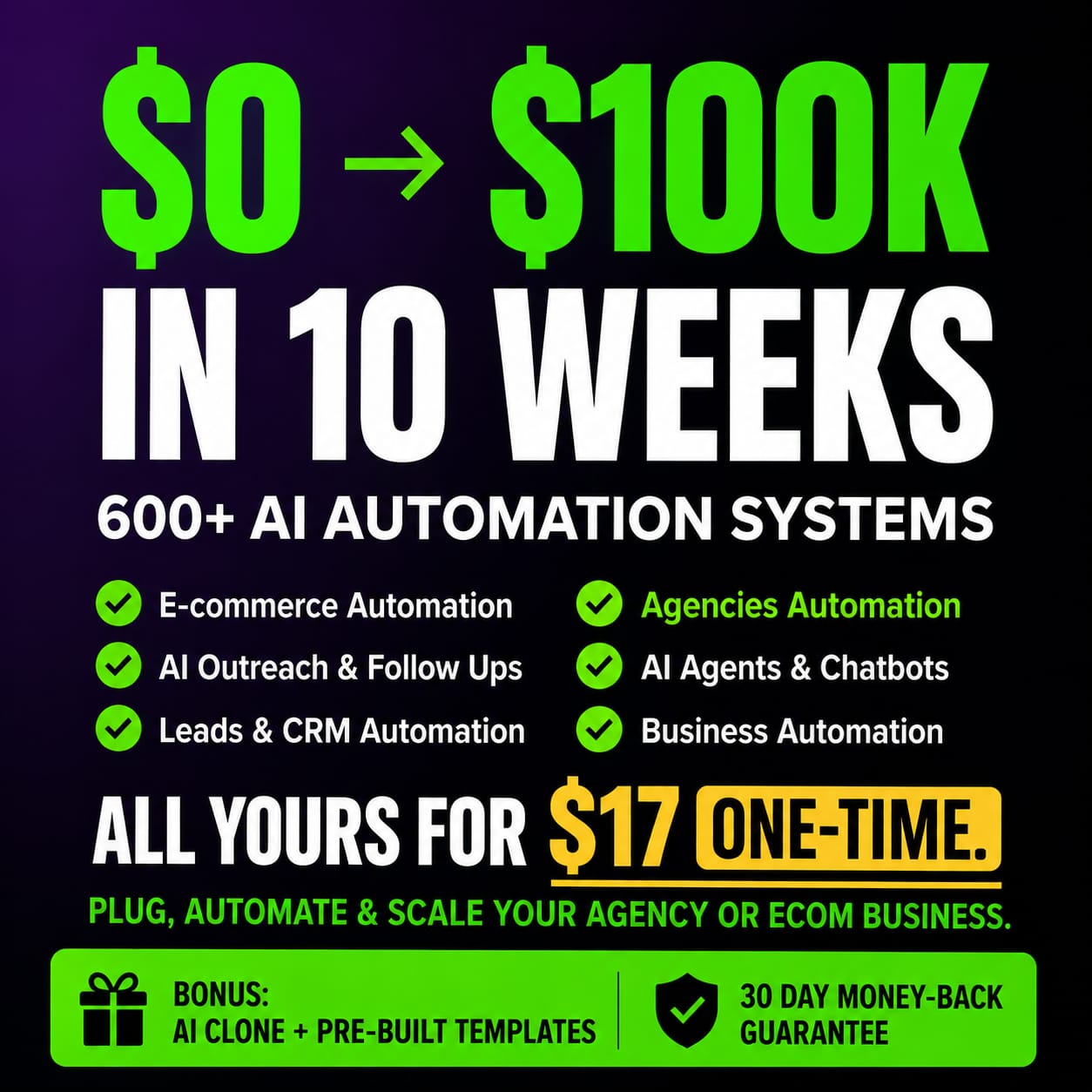 Ai Workflows Vault Facebook ad: Unlock 600+ AI Automation Systems for Just $17