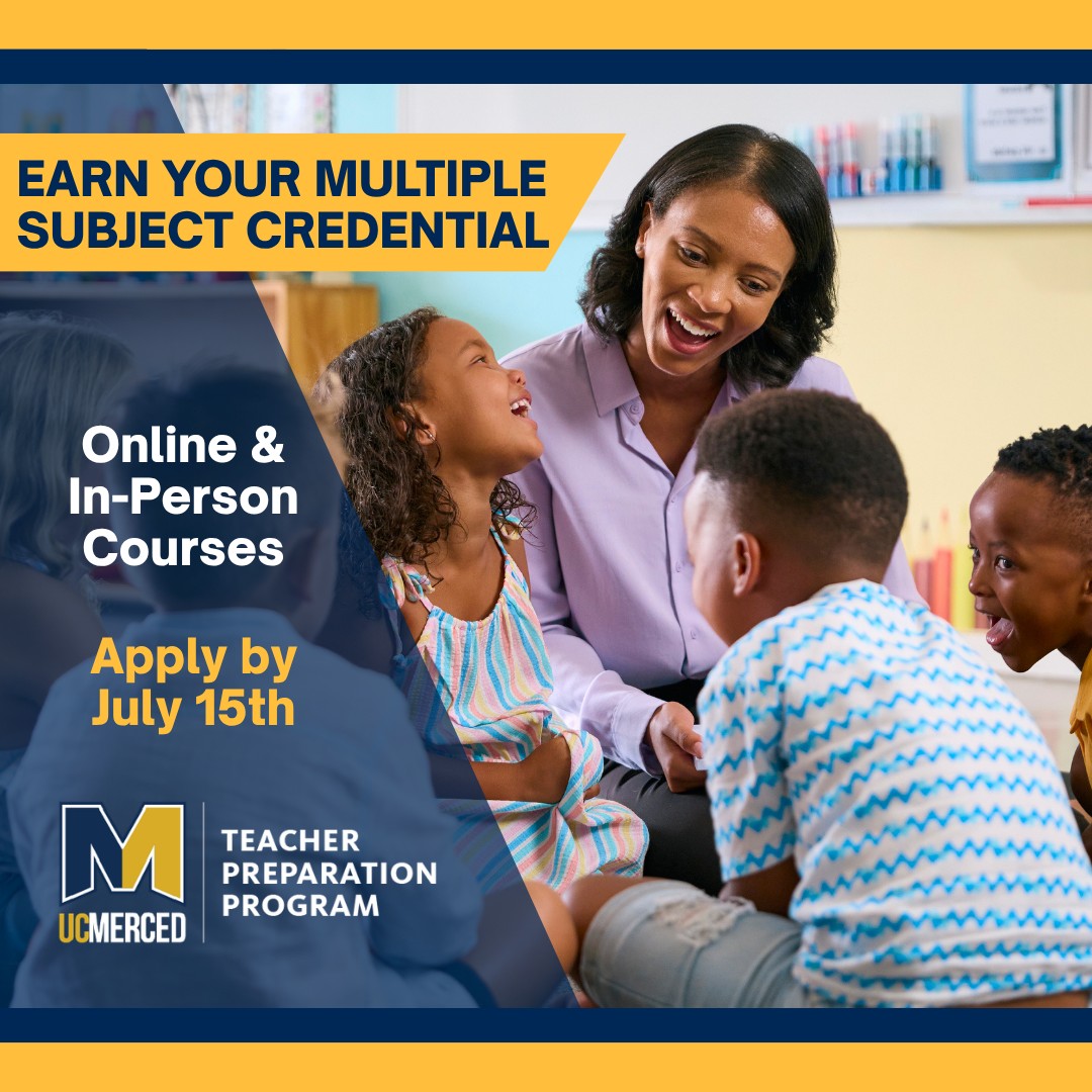 UC Merced Division of Professional and Continuing Education Facebook ad: MULTIPLE SUBJECT | Teacher Preparation Program