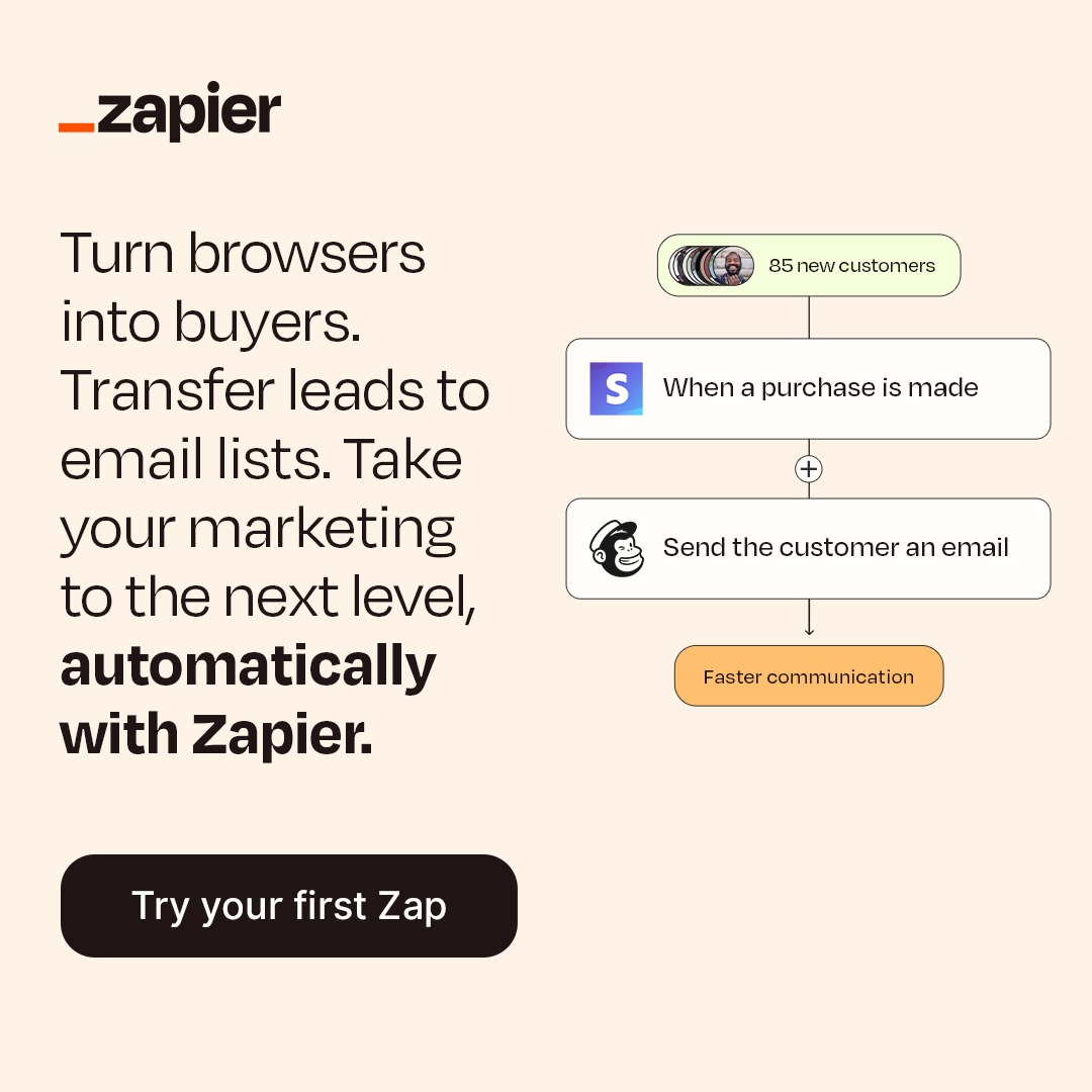 Zapier Facebook ad