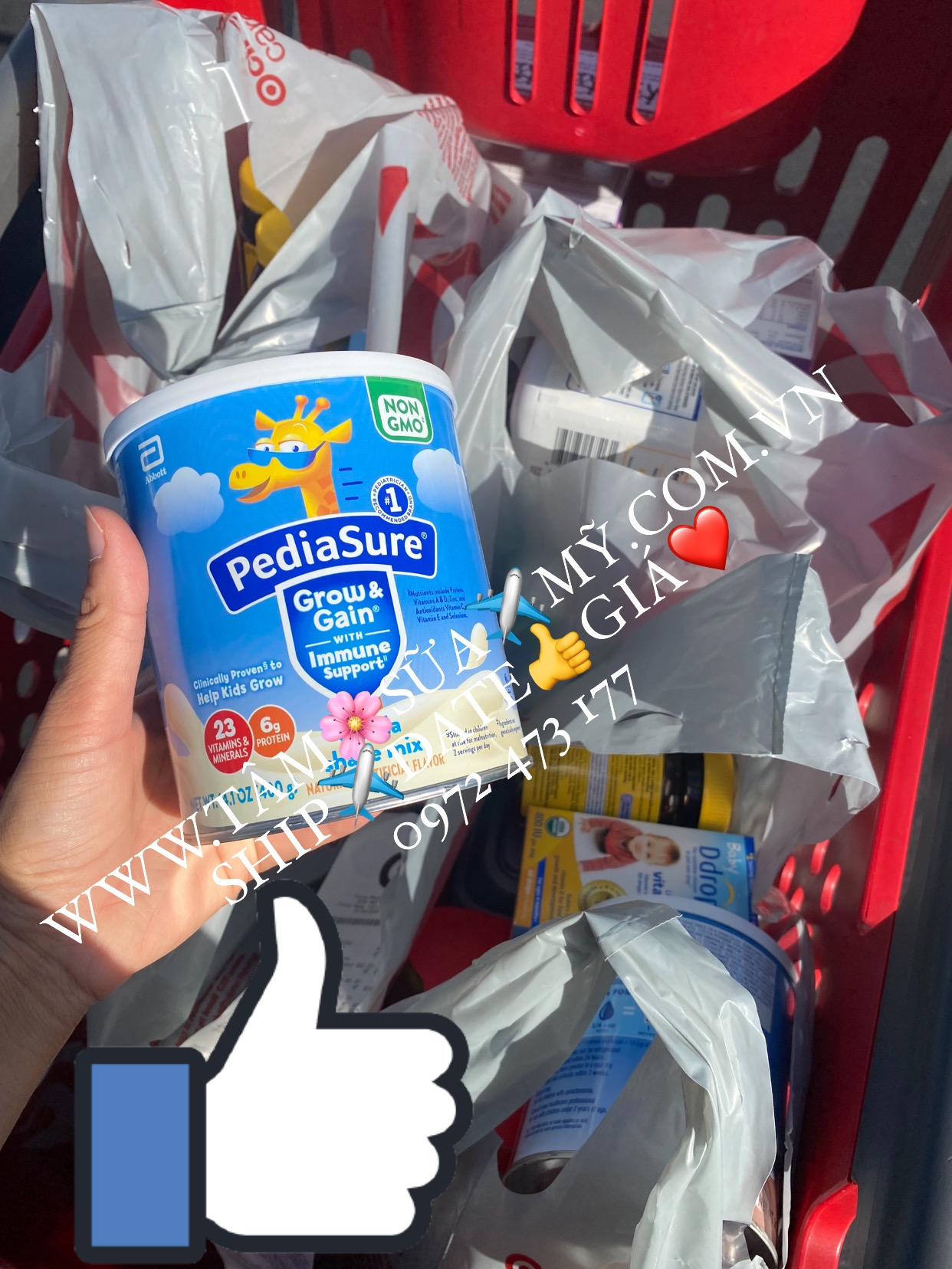 Tâm Sữa Mỹ - 0972473177 Hàng Mỹ Ship Air Facebook ad: Mẹ ơi bé cần 2 ly sữa Pediasure…