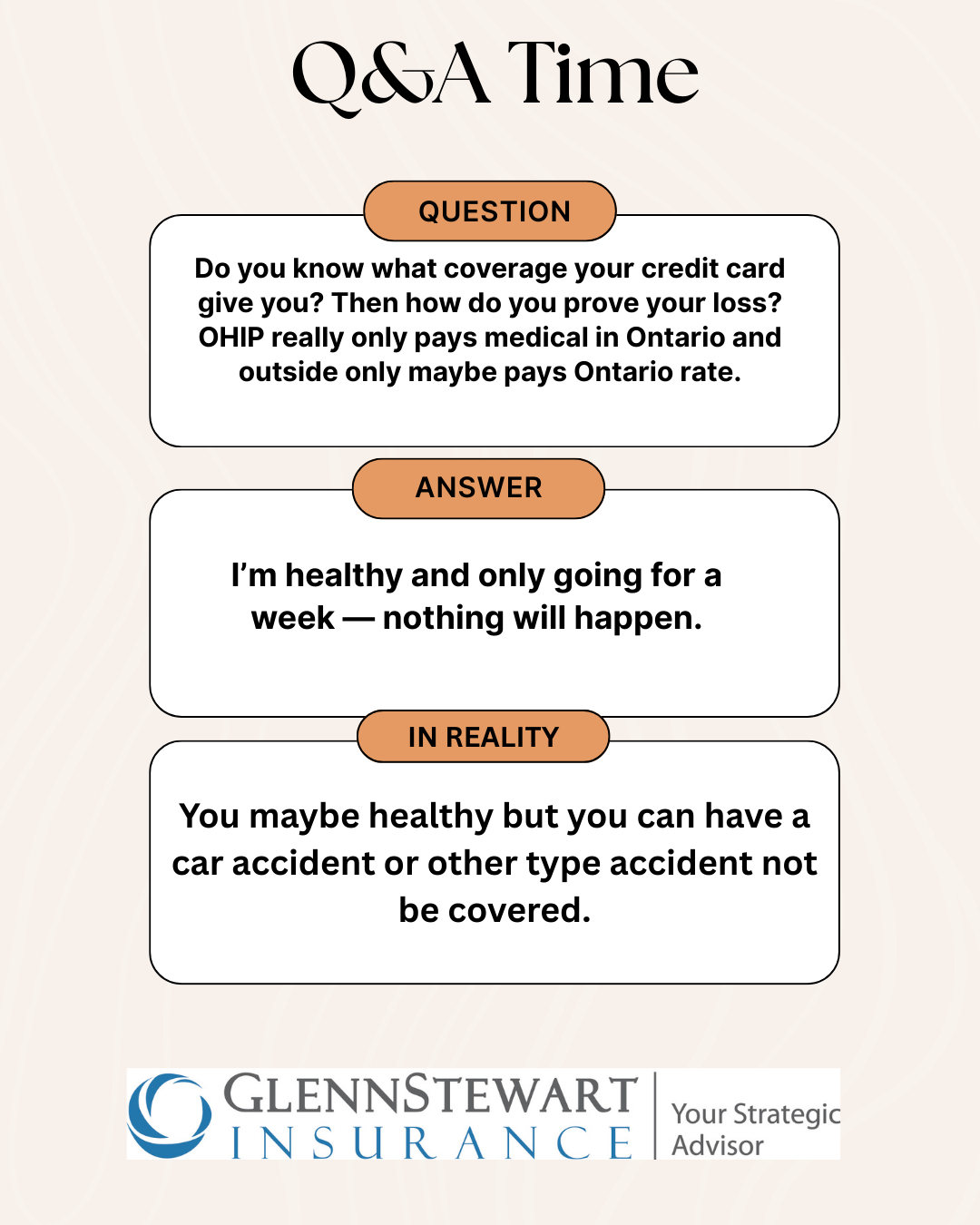 Glenn Stewart Insurance Kitchener Facebook ad: Travel Insurance, Life Insurance, Disability Insurance…