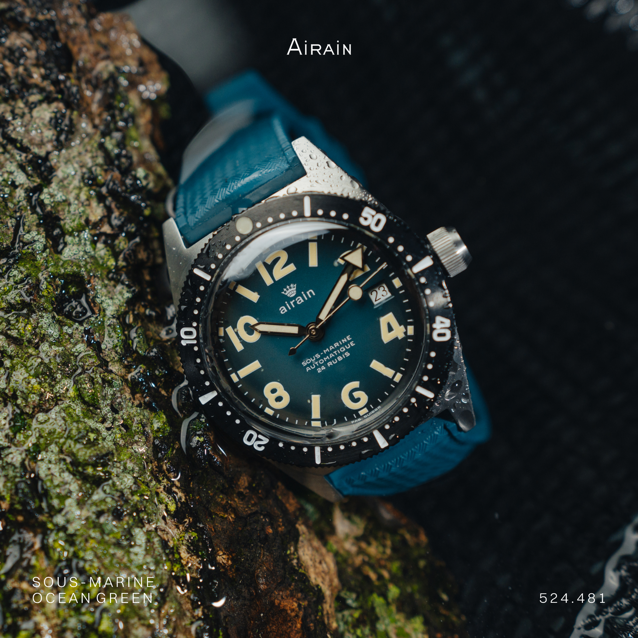 Airain Watches Facebook ad: The Airain Sous-Marine Ocean Green Limited Edition is…