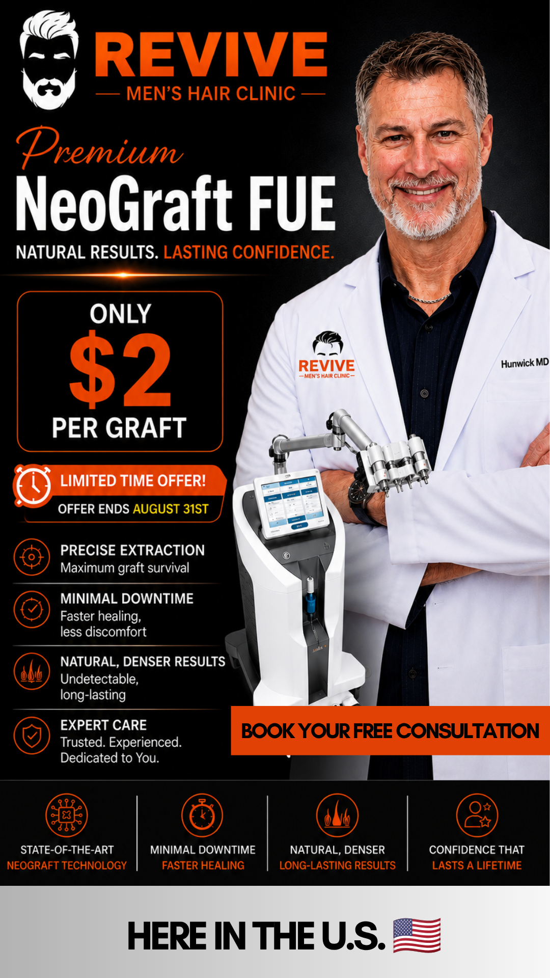 Revive Men's Hair Clinic Facebook ad