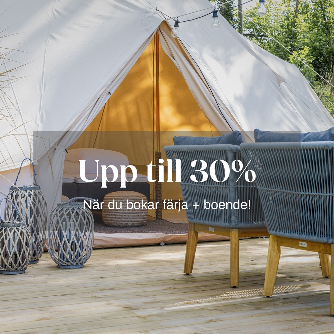Destination Gotland Facebook ad: Bo på Visby Strandby och börja dagen med…