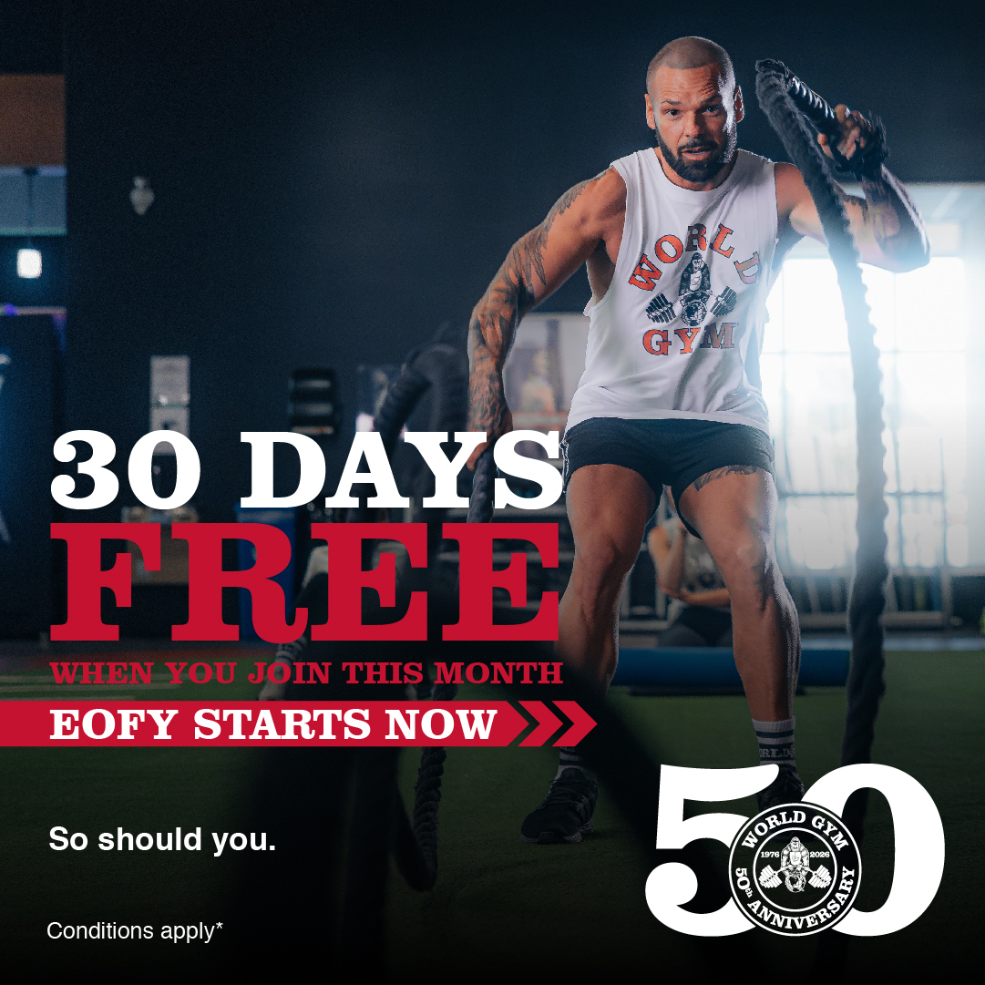 World Gym Townsville Facebook ad from Jun 7, 2026