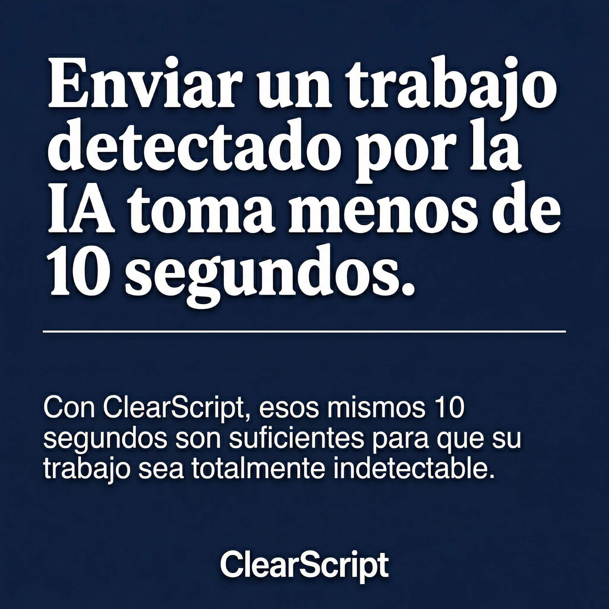 ClearSai Facebook ad: Revisa tu ensayo antes que tu profesor