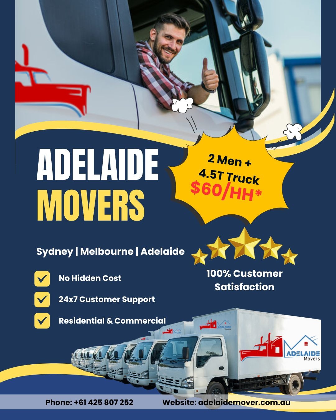Adelaide Movers Facebook ad from May 16, 2024