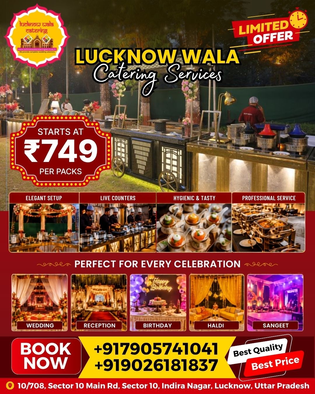 Lucknowwala Catering Services Facebook ad: Best Caterer in Lucknow