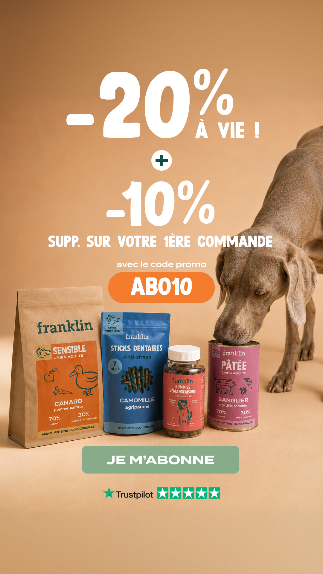 Franklin Pet Food Facebook ad