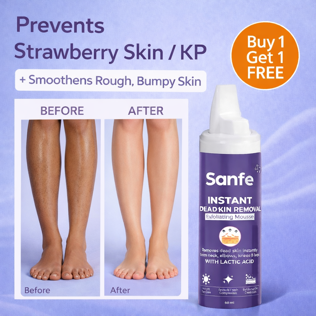 Sanfe Skin Care Facebook ad: Still dealing with dull, flaky skin?