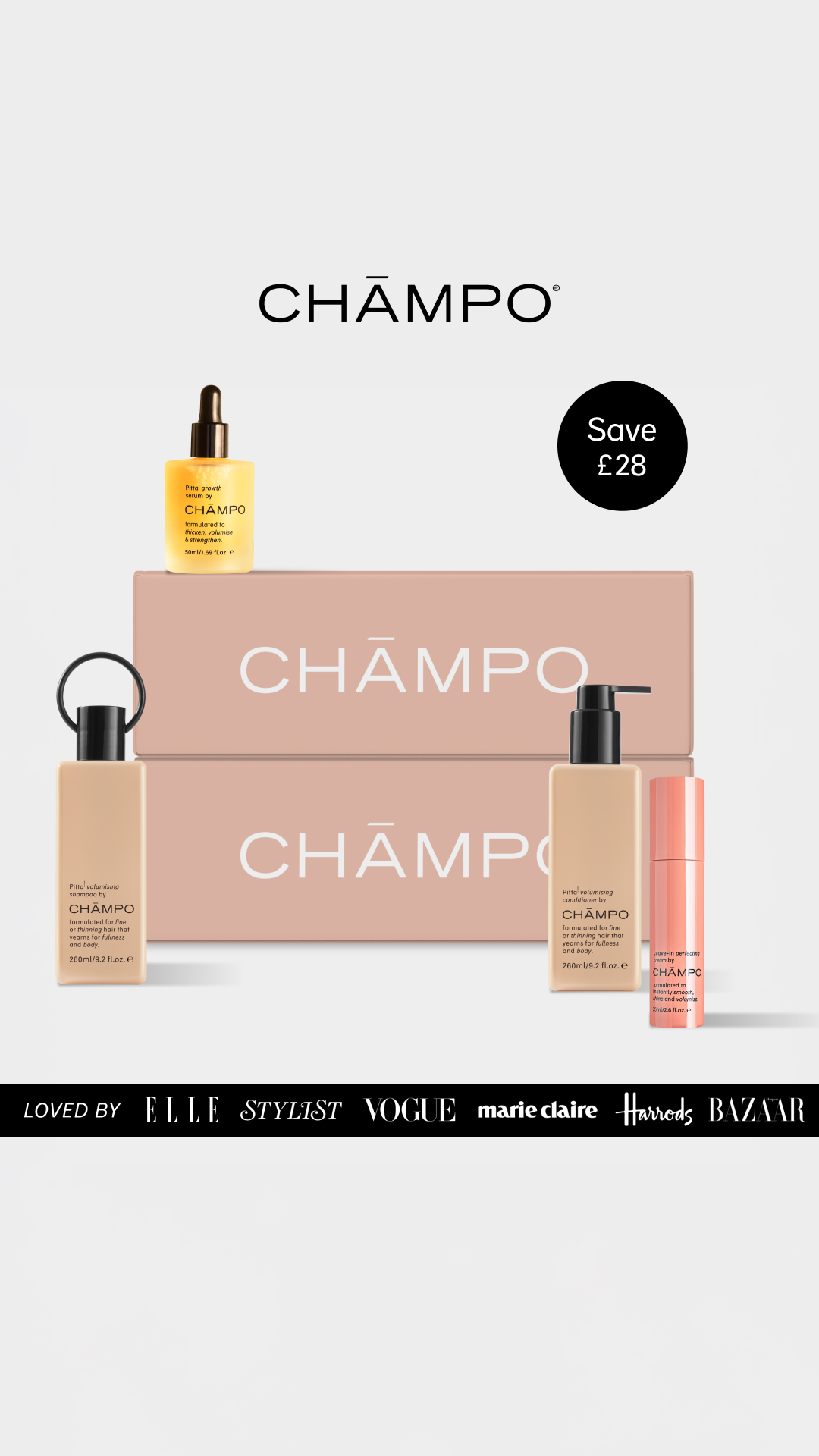 Chāmpo Haircare Facebook ad