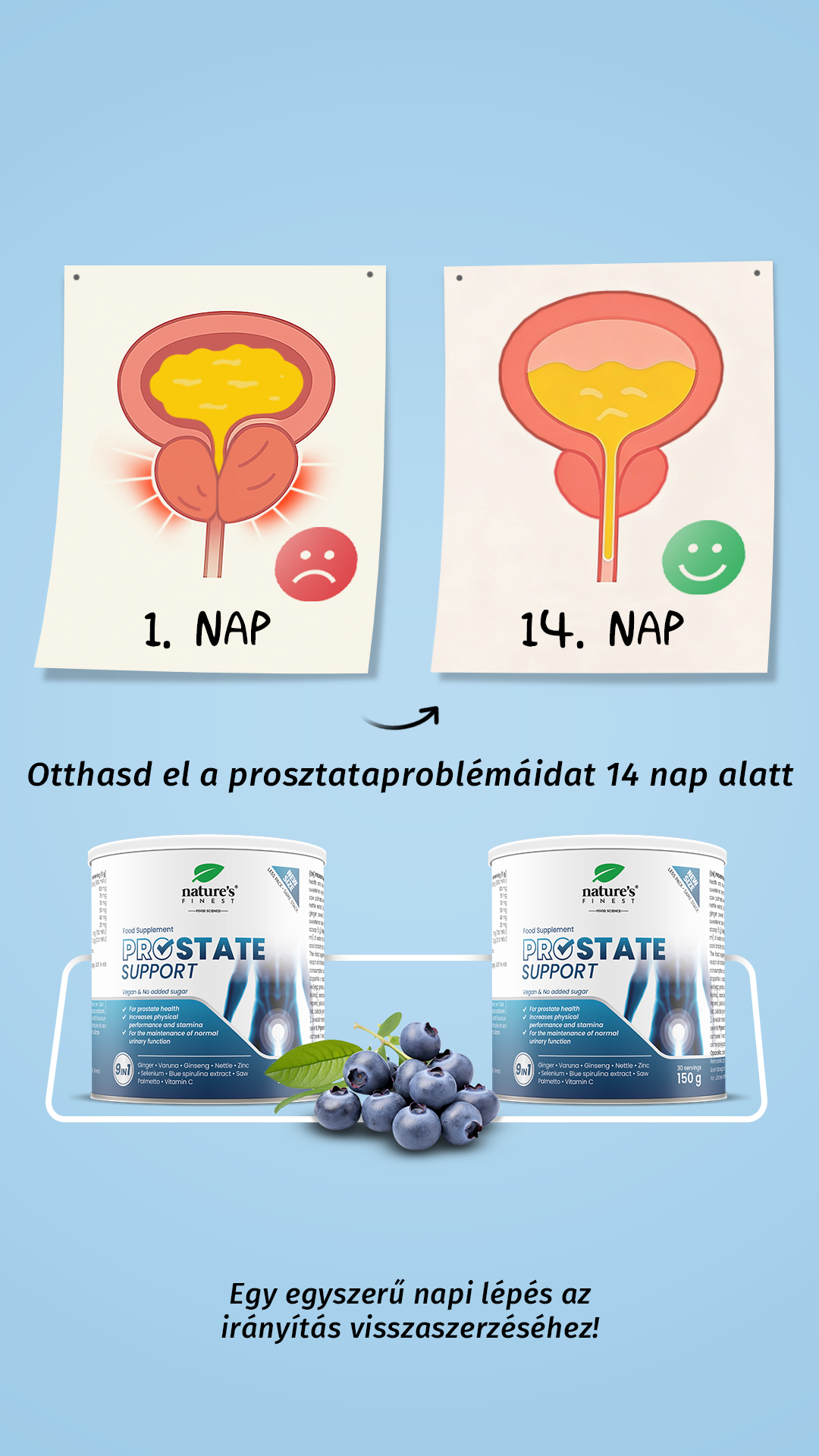 Nature's Finest Magyarország Facebook ad: 100% természetes megoldás a prosztata számára