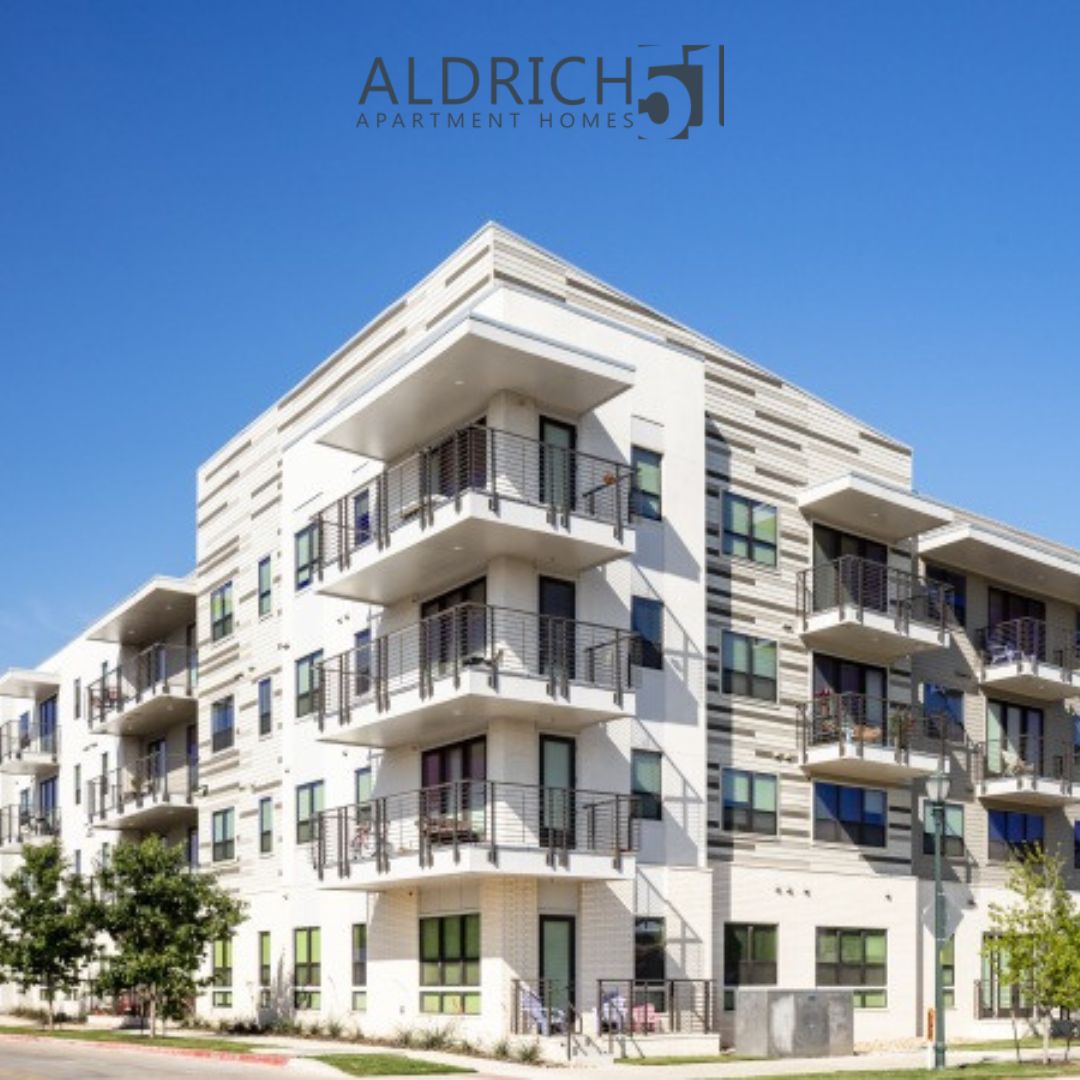 Aldrich 51 Apartment Homes Facebook ad: Modern Living with an Affordable Twist at Aldrich 51!