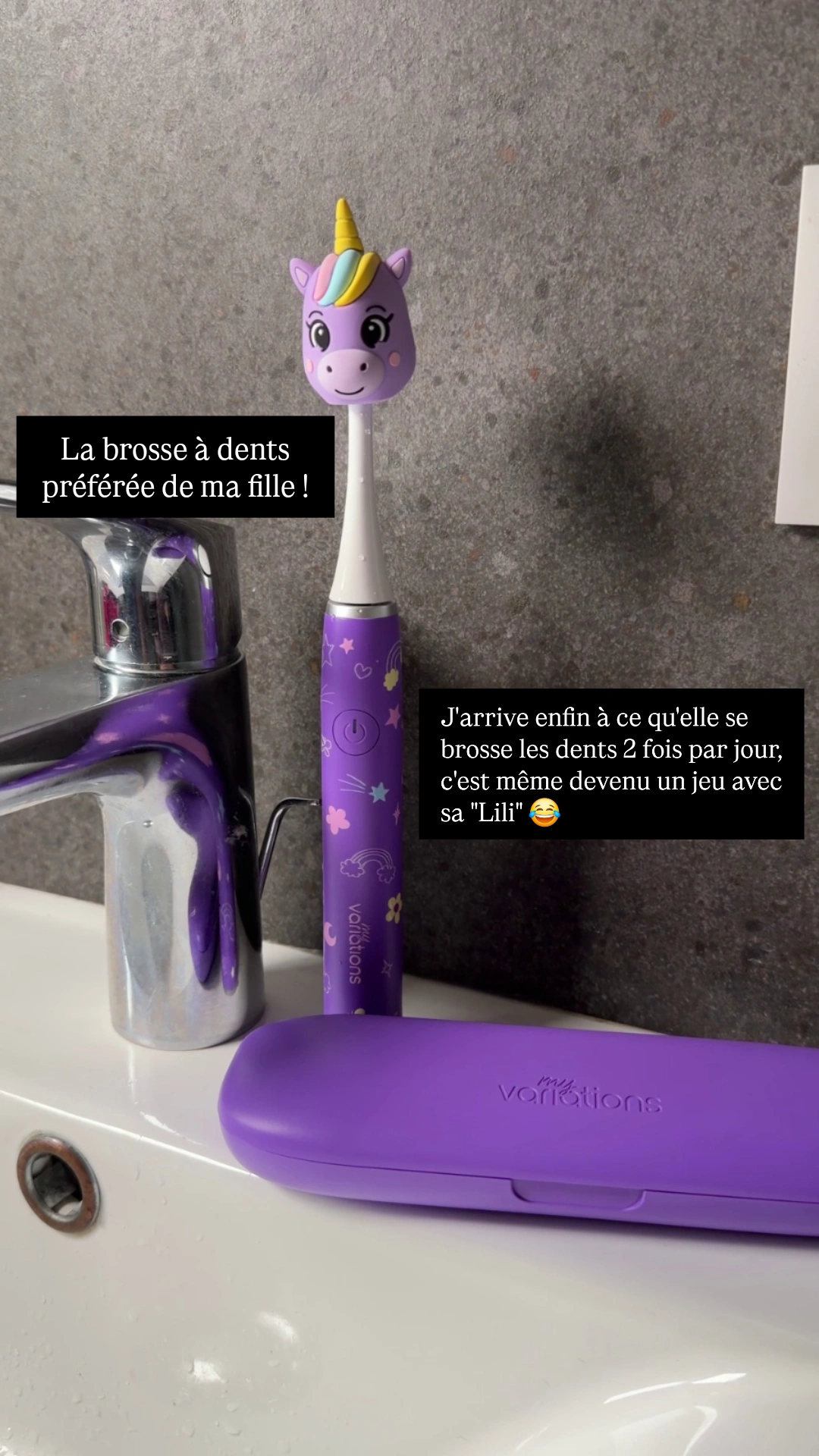 My Variations Facebook ad: Fini la bataille du brossage