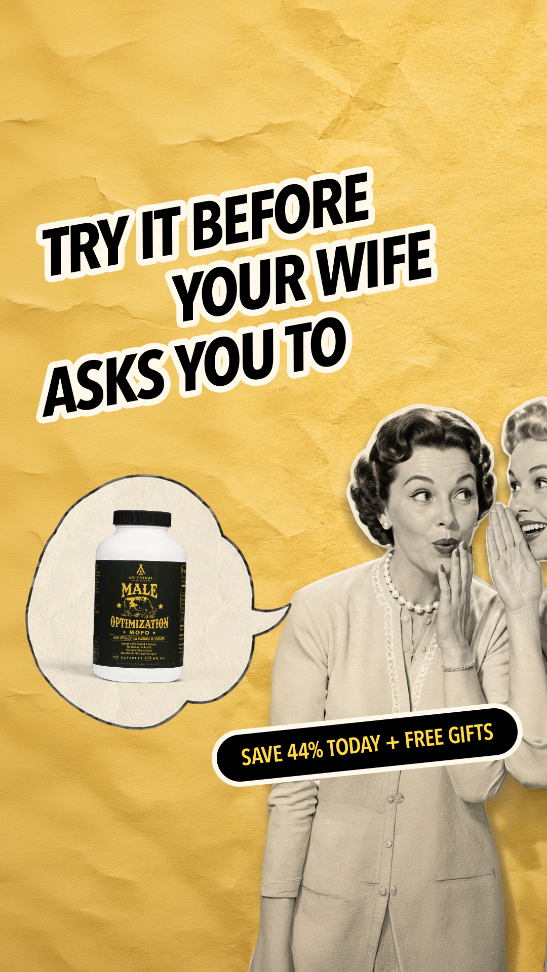 Ancestral Supplements Facebook ad: See why thousands of men use MOFO to reclaim their edge →