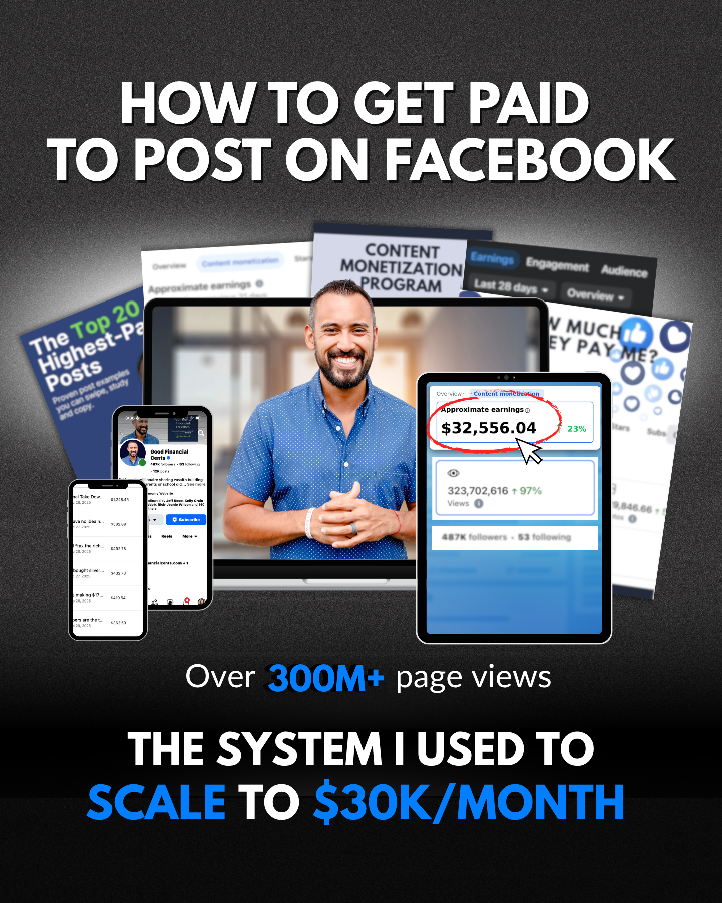 Good Financial Cents Facebook ad: Get Paid To Post On Facebook