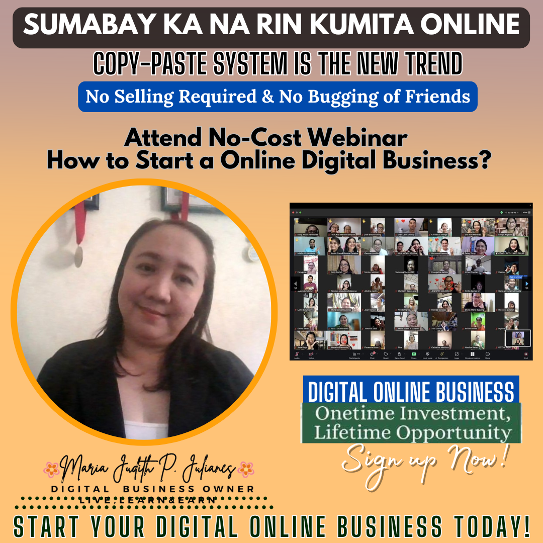 Maria Judith P. Julianes Digital Online Homebased Business Facebook ad from Oct 16, 2025