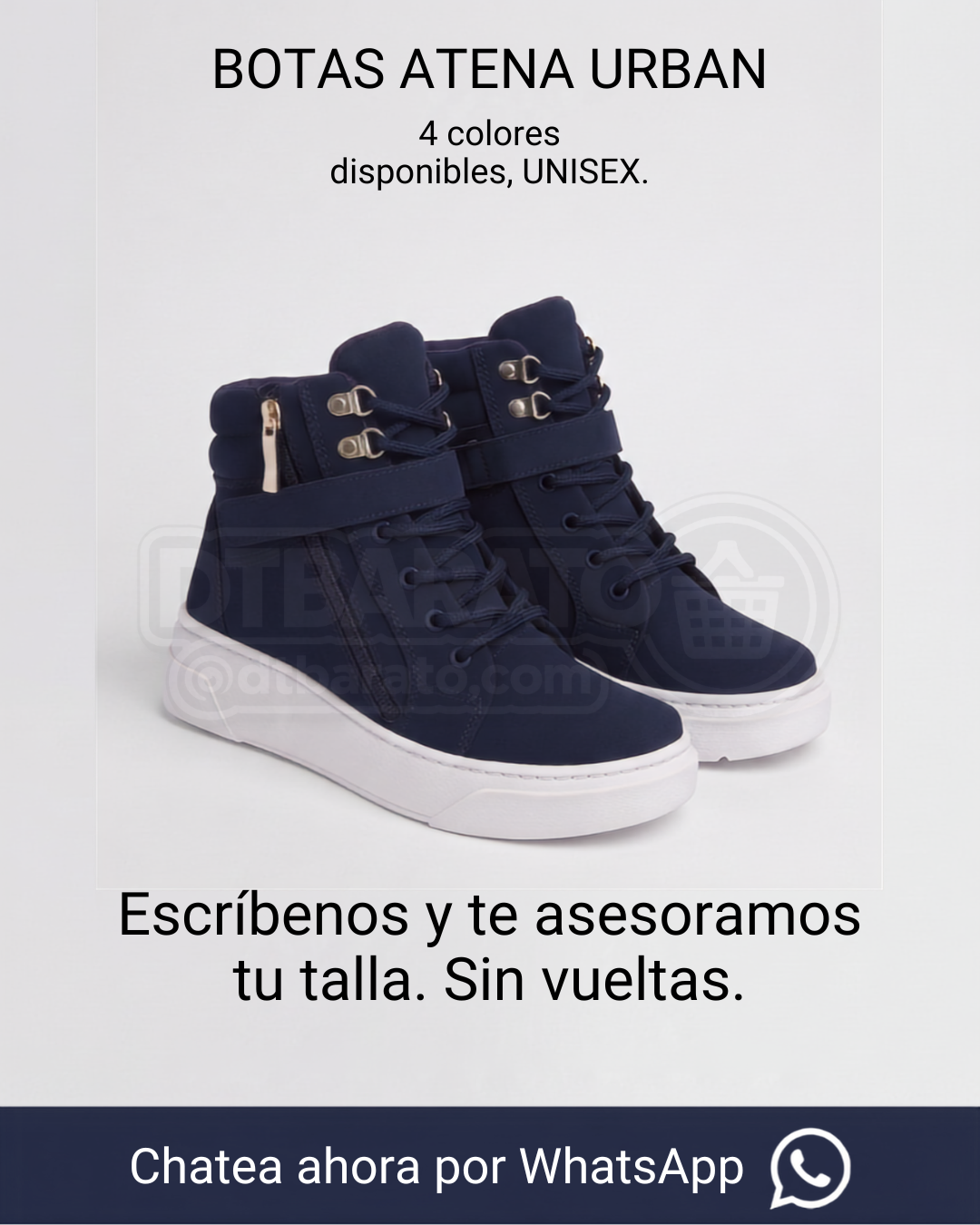 Dtb belleza Facebook ad: Asesoría real por WhatsApp · 4 colores