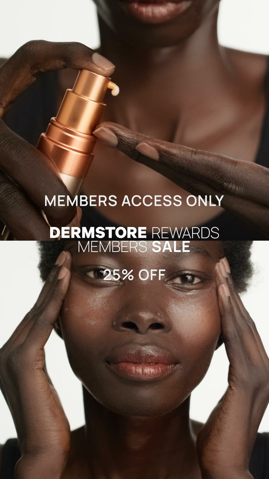 Dermstore Facebook ad: Shop. Earn. Save. Repeat.
