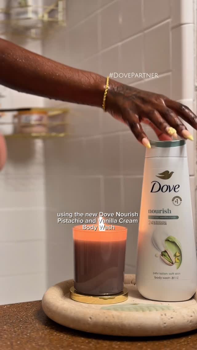 Dove Facebook ad: The NEW @dove Nourish Pistachio & Vanilla Cream…
