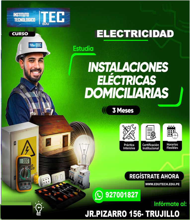 Institución TEC Facebook ad: Curso de Electricidad en Trujillo