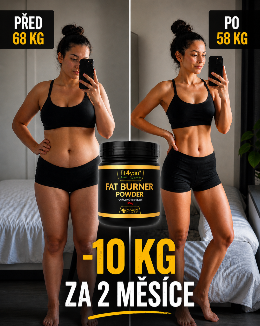 Zdravé Proteiny Facebook ad: Takhle vypadá 10 kg dole za 60 dní!