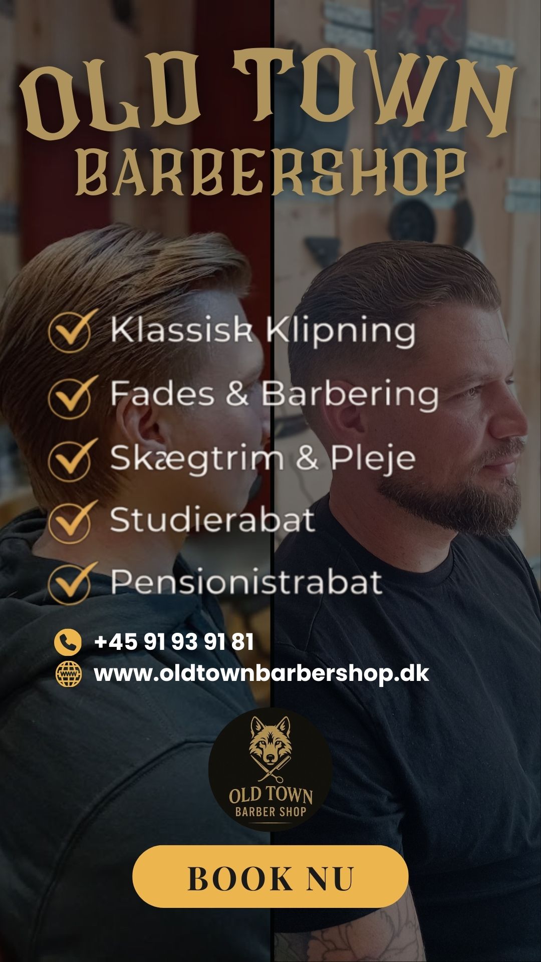 Old Town Barbershop Facebook ad from Feb 3, 2026