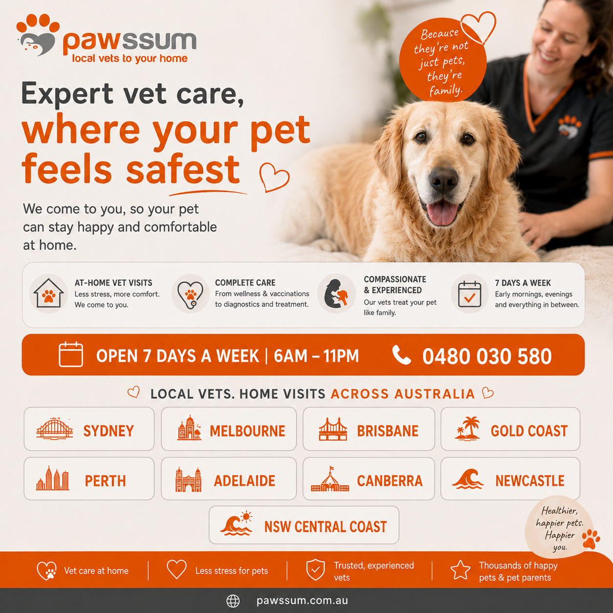 Pawssum - Vet to home services Facebook ad