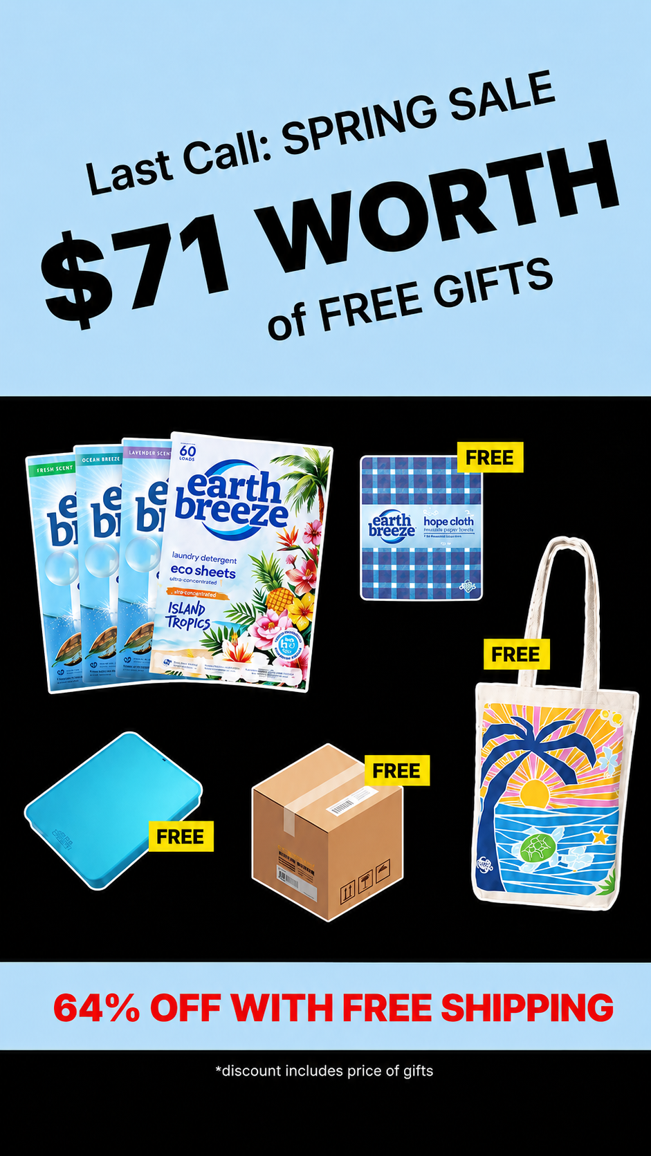 Earth Breeze Facebook ad