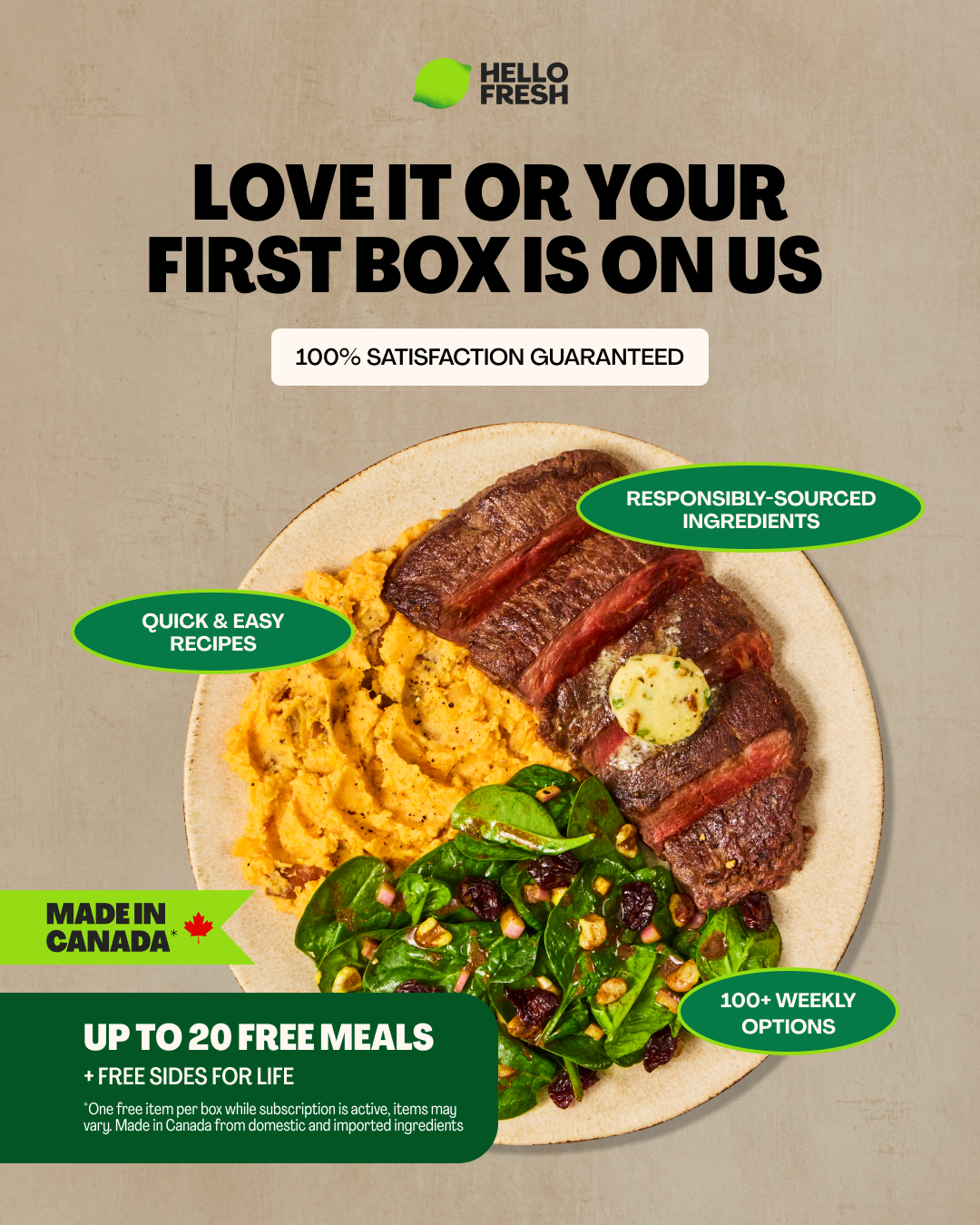 HelloFresh Facebook ad