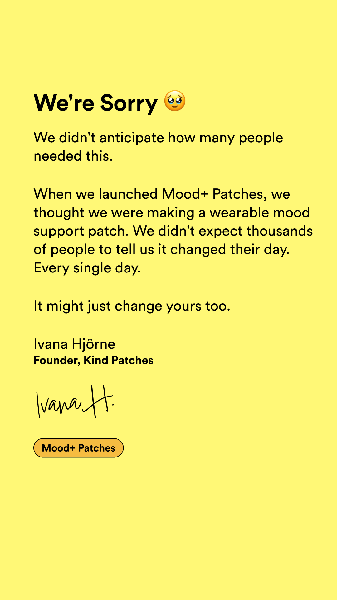 Kind Patches Facebook ad