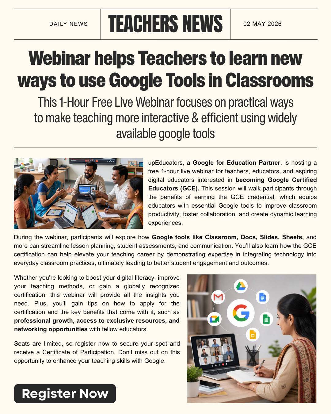 upEducators Academy Facebook ad