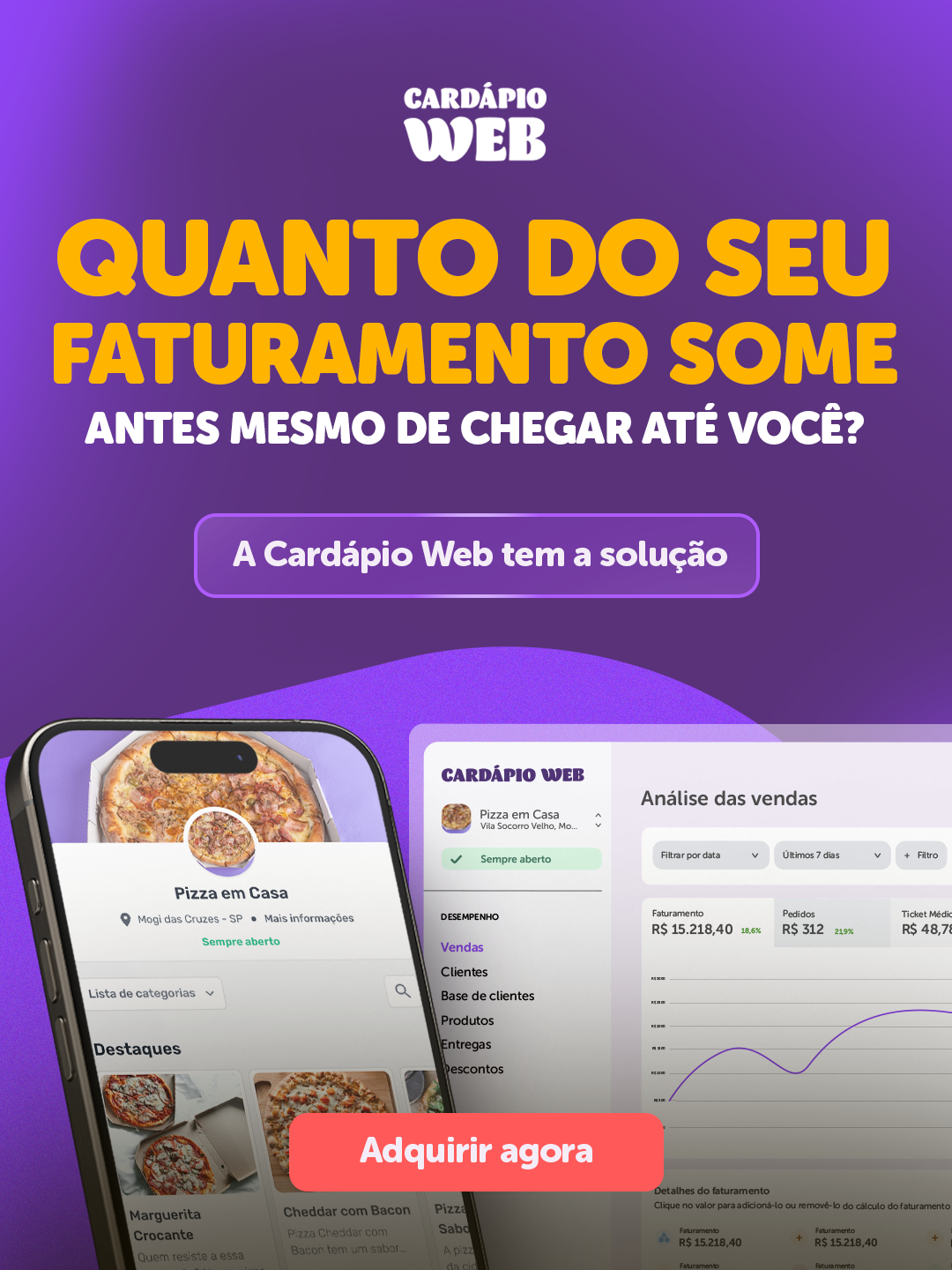 Cardápio Web Facebook ad