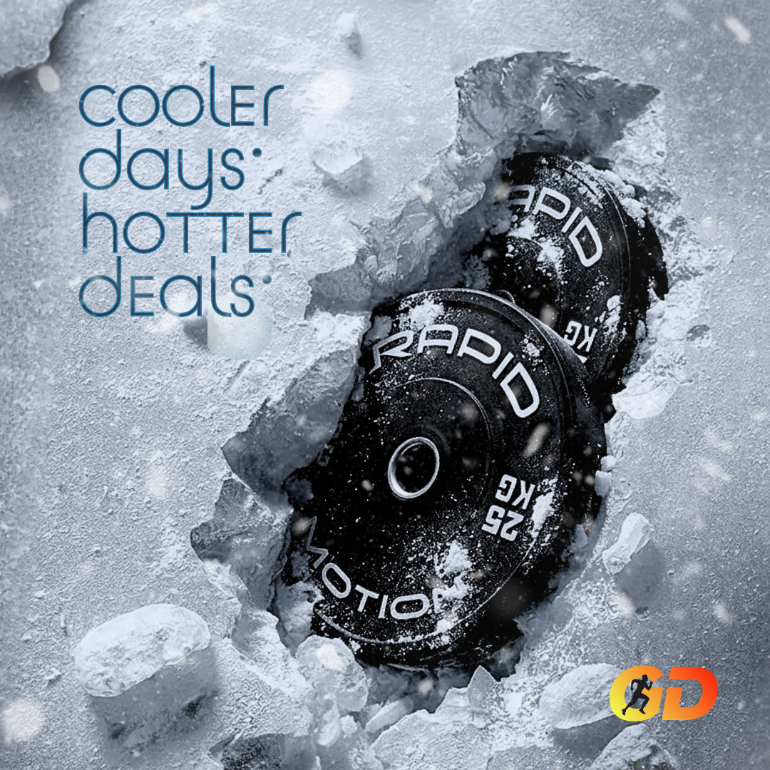Gym Direct Facebook ad: Cooler Days. Hotter Deals Gym Direct Xmas in July, Shop Now.