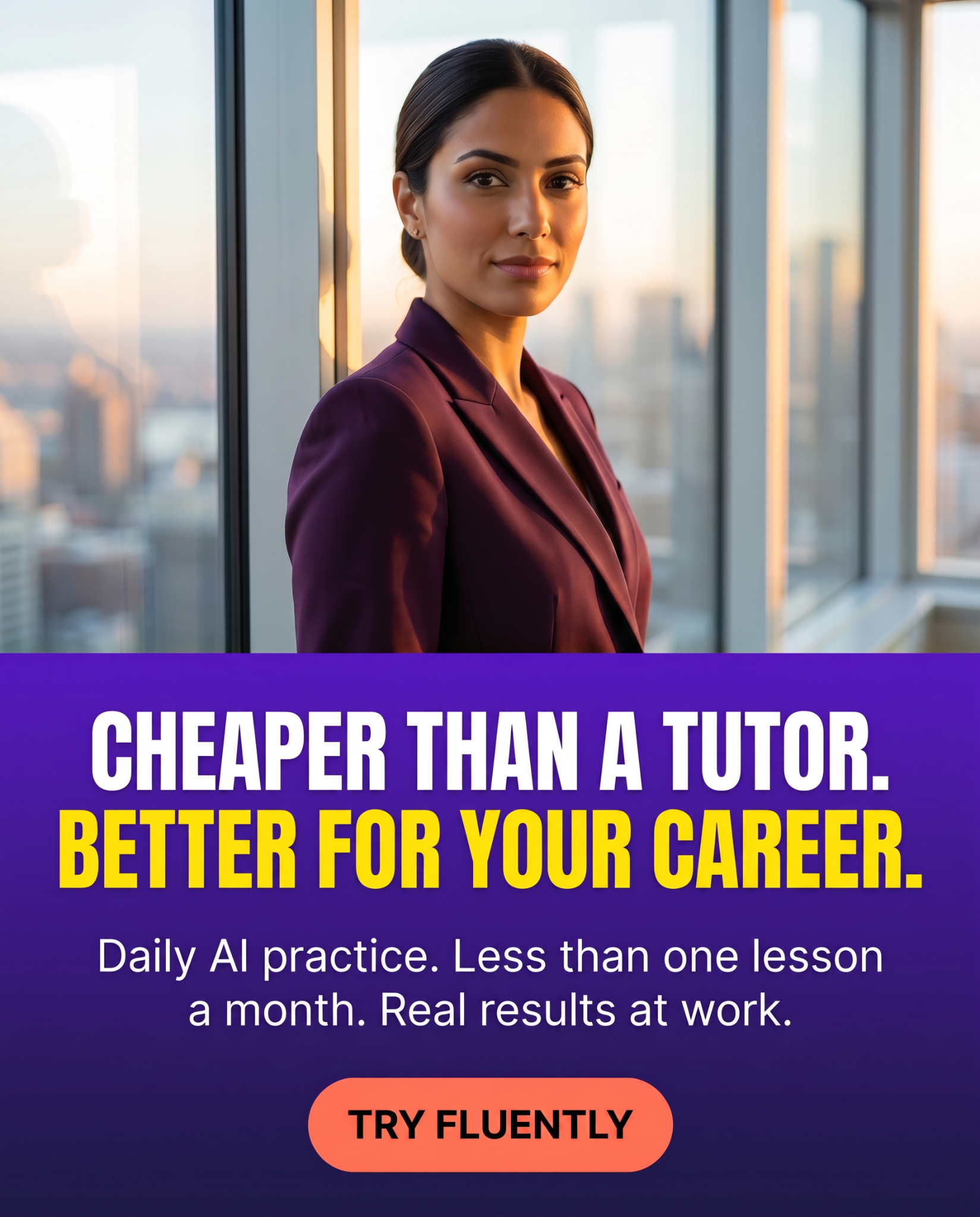Fluently - AI English Tutor Facebook ad: Find out your English speaking level now!