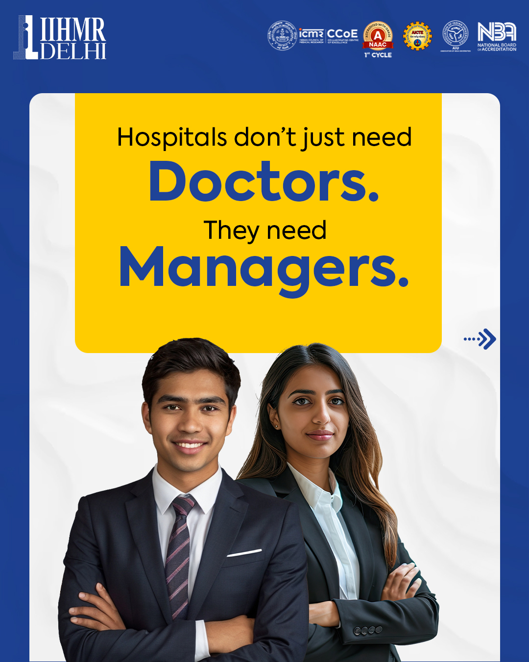 International Institute of Health Management Research, Delhi Facebook ad