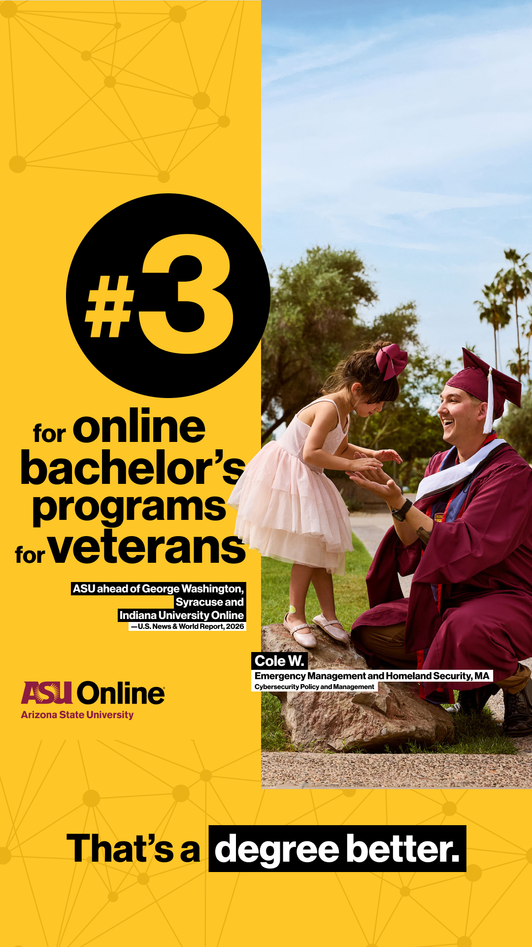 ASU Online Facebook ad
