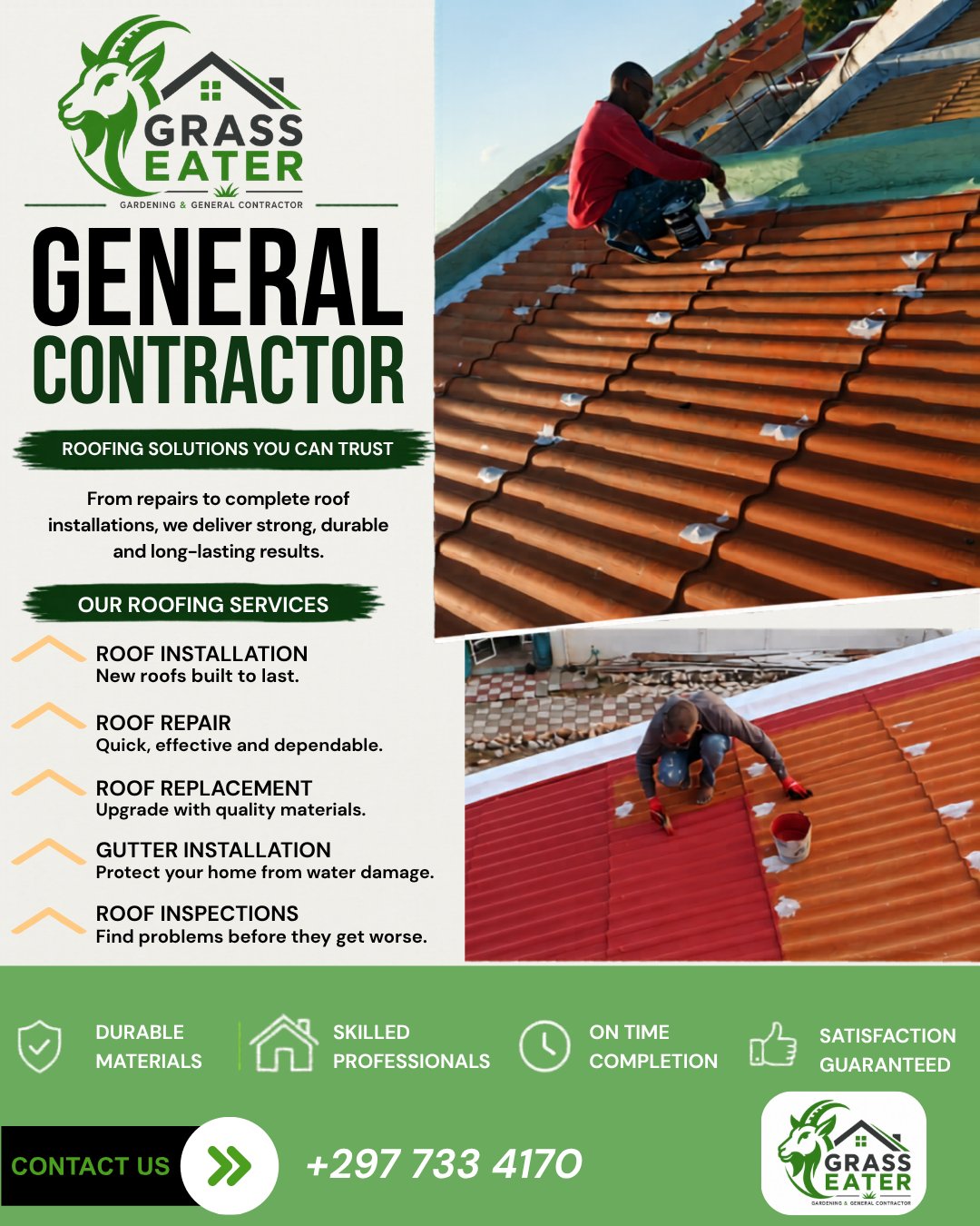Grass eater gardening & general contractor VBA Facebook ad