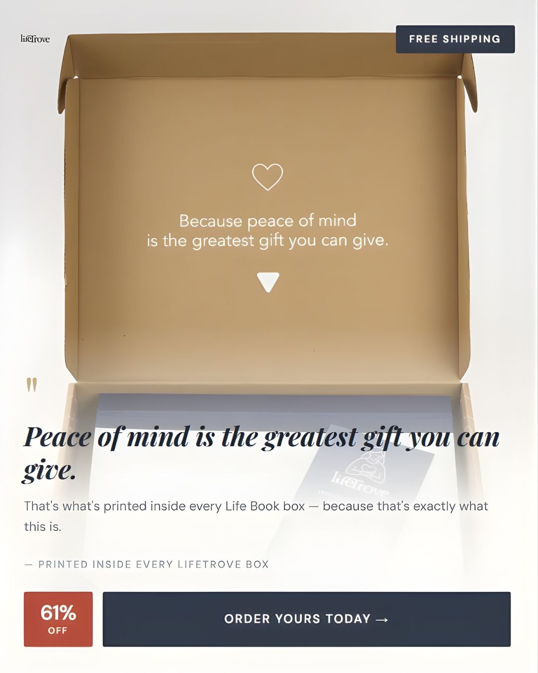 LifeTrove Facebook ad