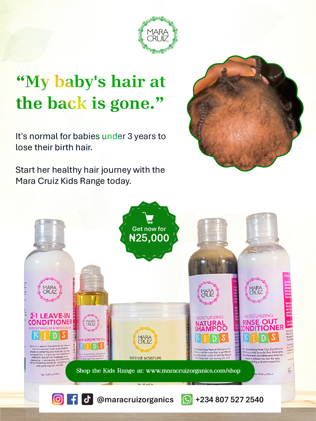 Mara Cruiz Organics Facebook ad