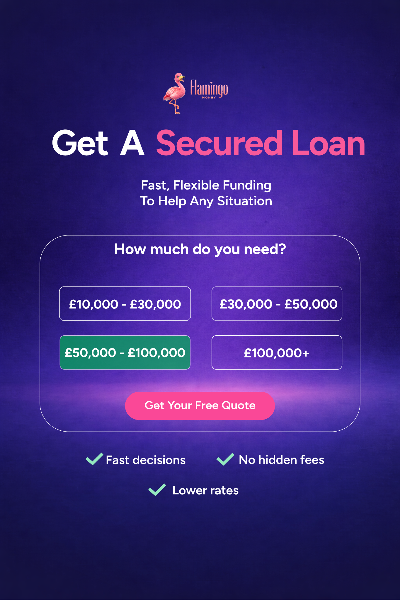 Flamingo Money Facebook ad from May 20, 2026