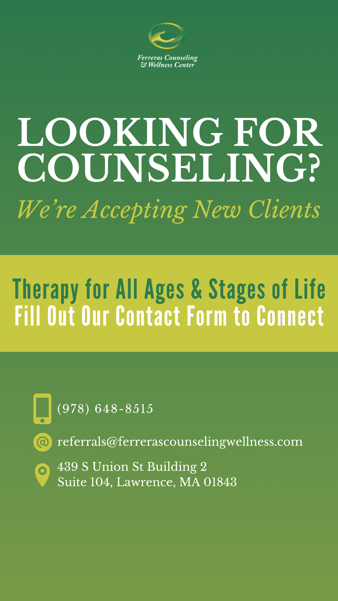 Ferreras Counseling LLC Facebook ad